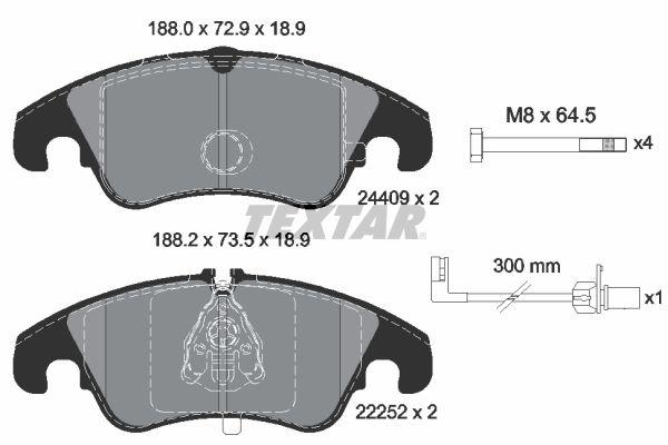 Textar 2440903 Brake Pad Audi A6/A7/A8/Q5 2.0-3.0 TDI 2009-17 — Brake Pads