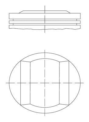 MAHLE 0052100 Piston + Piston Ring Standard - 4 Pack for Mercedes Models — Pistons & Rotating