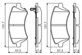 BOSCH 0986495243 - Brake Pads for 2002 Corolla