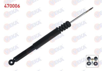 Veka 470006 Shock Absorber Rear Left-Right Gas Charged Renault Symbol III (Jz0 / 1) 1.5 dCi 2012 — Shocks & Struts
