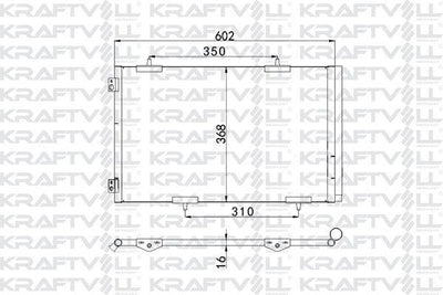 Kraftvoll 08060097 A/C Condenser 301 C-Elysee 1.2 VTI 1.6Vti 1.6 HDi Euro5 Radiator — Condensers & Evaporators