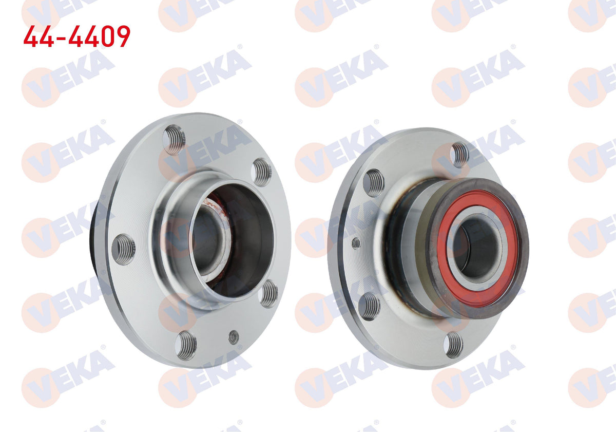 Veka 44-4409 Wheel Hub Left-Right with Bearing Rear 5 Bjn ABS li VW Polo (9N_) 01-12 / Skoda Fabia (6Y2) 99 — Hub Assemblies
