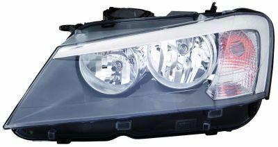 DEPO BMW F25 Left Headlight - Electric Operation, Black Color — Headlights