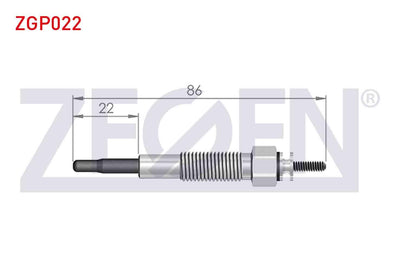 Zegen ZGP022 Glow Plug 11V Ford Ranger 2.5Tdci 1999-2002 / Suzuki Grand Vitara I (Ft — Coils & Plugs