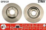 TRW DF6121 Front Brake Disc - 283mm Diameter for 407 and Xm 92-94 — Brake Rotors & Drums