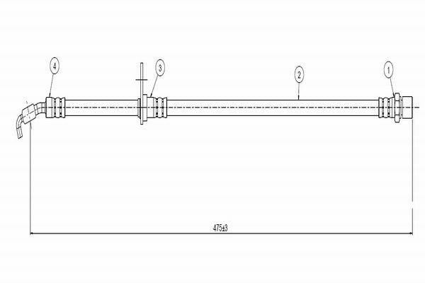CAVO C900.264.A Brake Hose - Front Mount for 92-02 Corolla — Brake Hydraulics