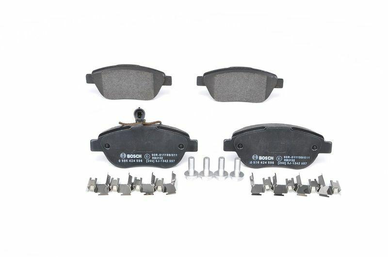 BOSCH 0986424596 Brake Pad Set for 08-Linea-Fiorino-BBP-NMO-EVO-DBL - Low-Metallic Material — Brake Pads