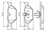 BOSCH 0986494009 Brake Pads - Low Metallic for E39 Series 5 Cars