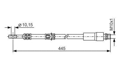Bosch 1987476455 Brake Hose Opel Astra H /Zafira B /Meriva B Front — Brake Hydraulics