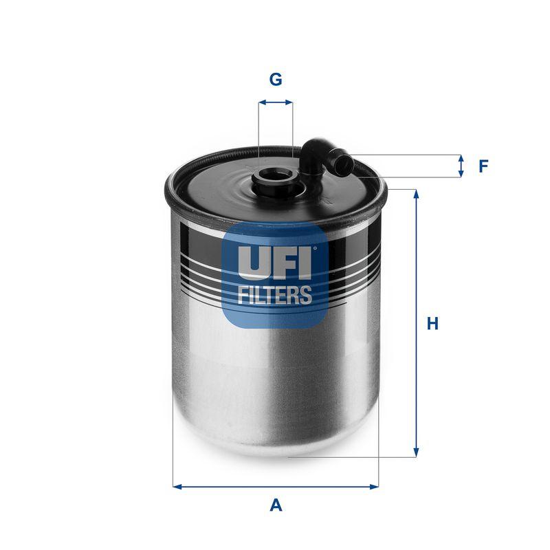 Ufi 24.429.00 Fuel Filter (Mercedes Om611-Om612 / C-Series (W203) 01-07 / CLK (C209) 02-09) — Fuel Delivery