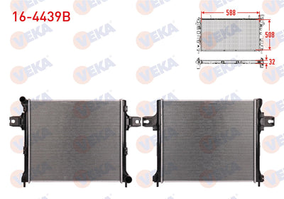Veka 16-1211B Su Radiator Brazing Jeep Grand Cherokee (Wh) 3.0 Crd A-T 2005-2010