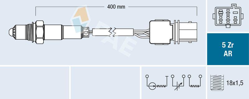 FAE 75096 Oxygen Sensor Alfa Romeo 156 02-06 166 00-07 — Oxygen & Air-Fuel