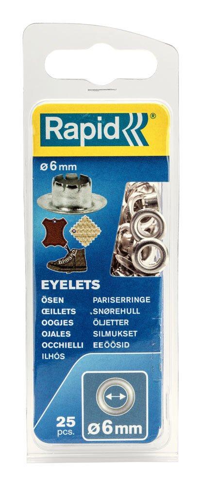 Rapid 5000410 Aluminum Eyelets 6 mm (1 pack/25 pcs)