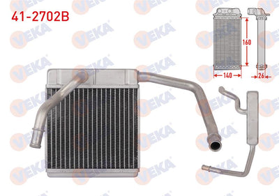 Veka 41-2702B Heater Core Brazing Mazda B2500 2.5 D 2002-2006
