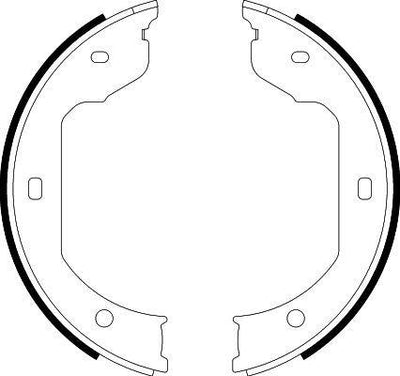 Hella Pagid 8DA355050-471 Parking Brake Shoe BMW E46 E53 E60 E65 E70 E71 E83 VW Transporter T5 03-0 — Brake Cables & Hardware