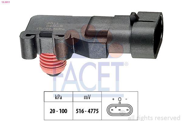 Facet 10.3011 Map Sensor Opel Astra G/H Vectra B/C Z16xe/Xep — Engine Management Sensors