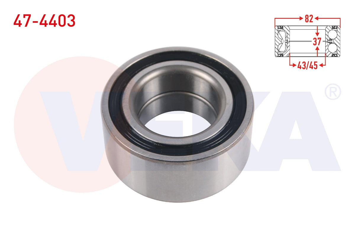 Veka 47-4403 Front Wheel Bearing Left-Right 43 / 45X82x37 Passat 1.9 TDI-1.8 1996-2005 / Audi A4 1.8 T 1994 — Wheel Bearings