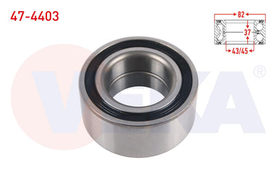 Veka 47-4403 Front Wheel Bearing Left-Right 43 / 45X82x37 Passat 1.9 TDI-1.8 1996-2005 / Audi A4 1.8 T 1994 — Wheel Bearings