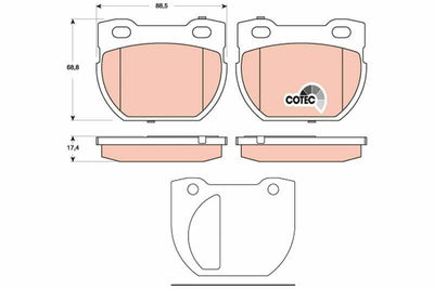 TRW GDB1666 Rear Brake Pad Set - Compatible with 07-Defender — Brake Pads