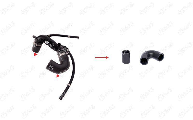 ibras turbo hose front view, ibras turbo hose side view, installation of ibras turbo hose IBRAS Turbo Hose - 3 Layer Polyester for Renault Kangoo II, Clio II/III, Modus, Symbol & Dacia Logan/Sandero | Set IBRAS Turbo Hose - 3 Layer Polyester for Renault & Dacia ibras, turbo-hose, renault-parts, dacia-parts, automotive-accessories, car-maintenance, mechanics-tools, car-owners, ai-generated, turbo-engine