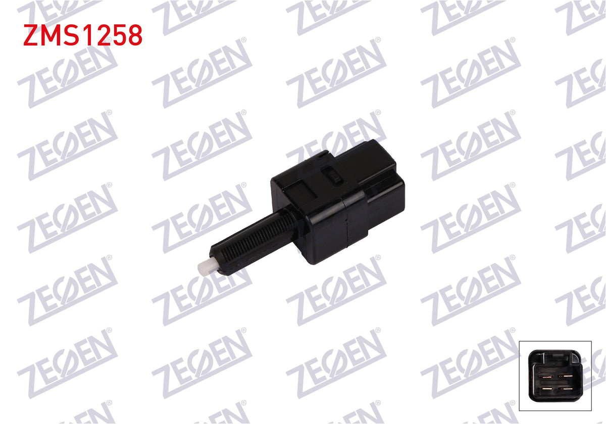 Zegen ZMS1258 Brake Light Switch 4 Pin Renault Clio V 20-/ Megane IV 19-/ Captur II 20-/ Kadjar 15-/ Nissan (F15) Juke 10-/ Nıcra (K12) 03-10 / Micra (K13) 10-16 / Navara (D40) 05-15 / Qashqai (J10