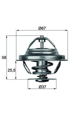 Mahle TX2080D Thermostat 80°C OM616 W123 79-85 W460 79-87 T1/T2 Minibus 82-90 Unimog 96- — Water Pump & Thermostat