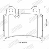 JURID 573297JC - Brake Pads for VW Touareg V6 Rear - Brembo System