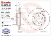 brembo brake disk for L.Rover III/R.Rover Sport, front view of brembo brake disk, technical specifications of brembo brake disk BREMBO Brake Disk - L.Rover III / R.Rover Sport 2.7 | Front Disc BREMBO Brake Disk for L.Rover III/R.Rover Sport 2.7 brembo, brake-disk, car-parts, mechanics, automotive, vehicle-safety, car-owners, performance-braking, inner-ventilated, ai-generated