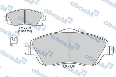 Mando MBF015178 Brake Pad Front Corsa C Combo C 1.3 1.7 CDTi Meriva 03 > Tigra 04 > — Brake Pads