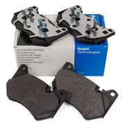 delphi front brake pad set for audi q5, close up of delphi brake pads DELPHI Front Brake Pad Set for Audi Q5 2017 Model and Later | Precision Fit DELPHI Front Brake Pad Set for Audi Q5 2017+ audi-q5, front-brake-pads, delphi-brake-pads, car-parts, automotive, braking-system, vehicle-safety, replacement-parts, brake-components, ai-generated