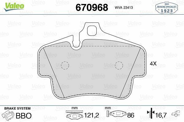 valeo 670968 brake pad set, brake pads for porsche 98-911 cayman boxster VALEO 670968 | Brake Pad Set Front & Rear for Porsche 98-911 Cayman & Boxster VALEO 670968 Brake Pad Set for Porsche Cayman & Boxster valeo, brake-pads, porsche-parts, car-owners, mechanics, brake-parts, automotive, replacement-parts, high-performance, ai-generated