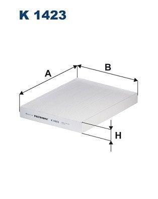 filtron k1423 pollen filter, high efficiency air filter for car, particulate filter dimensions FILTRON K1423 Pollen Filter - 240mm Length, 10-Inch x 35-Inch for 1.6-2.0 CRDI Cars FILTRON K1423 Pollen Filter filtron, pollen-filter, car-maintenance, cabin-air-filter, car-owners, automotive-accessories, vehicle-filter, air-quality, replacement-parts, ai-generated