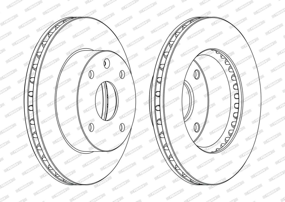 Ferodo DDF1257C Brake Disc Front Air 256mm Chevrolet Lacetti 04-10 Rezzo 05- — Brake Rotors & Drums