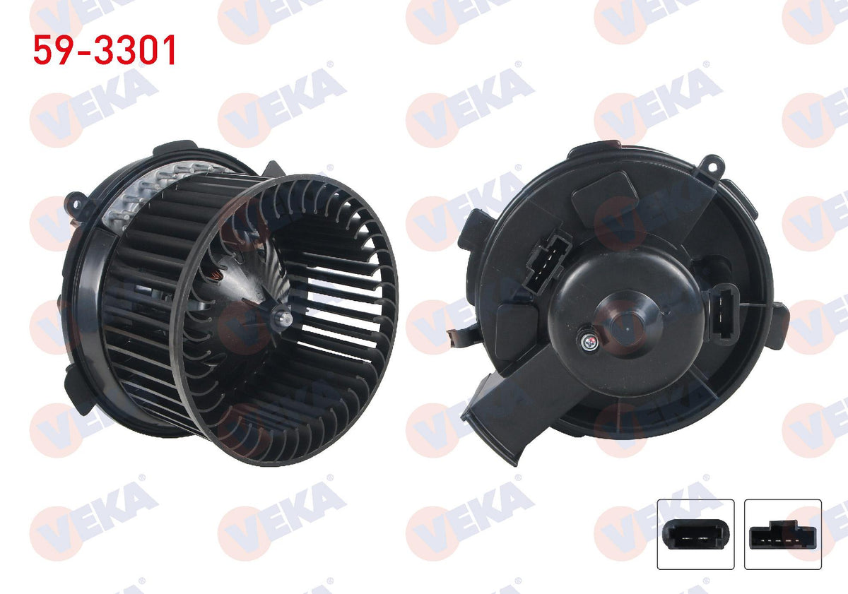 Veka 59-3301 Heater Motor Automatic A/C Citroen Xsara Picasso 1999-/ Peugeot 206 1998-2006 / 206 + 2009-/ 3 — Heater & Blower