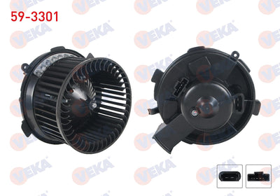Veka 59-3301 Heater Motor Automatic A/C Citroen Xsara Picasso 1999-/ Peugeot 206 1998-2006 / 206 + 2009-/ 3 — Heater & Blower