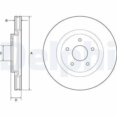 Delphi BG9195C Brake Disc Front [320 / 28-26 mm] (Nissan X-Trail 1.6 dCi 14-/ X-Trail 1.6 DiG 15 -) — Brake Rotors & Drums