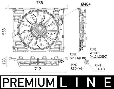 Mahle CFF 535 000P A/C Fan G11-G12-G30-G32