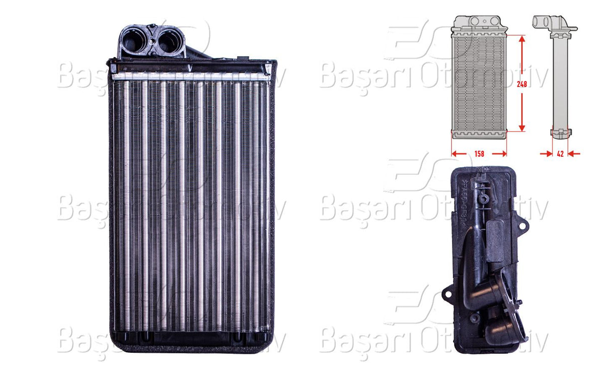 AUTOLUX 3143004-22 Heater Core Mechanical Mt-At 248X158x42 mm Peugeot406 1.6 1.8 1.9 D 95 > — Heater & Blower
