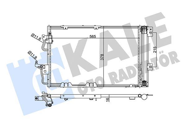 Kale 350650 A/C Condenser Opel Astra H Zafira B Z16XER/A16XER 05-15, 585x382x16 — Condensers & Evaporators