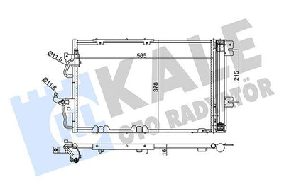 Kale 350650 A/C Condenser Opel Astra H Zafira B Z16XER/A16XER 05-15, 585x382x16 — Condensers & Evaporators