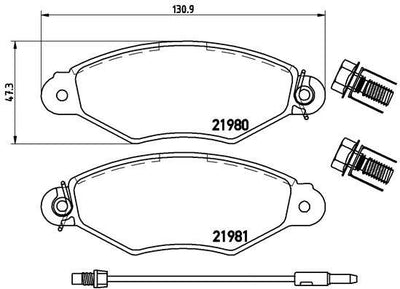 Valeo 9001018 Fte Brake Pad Front Kangoo II Citroen Xsara 1.4 1.6 1.9D-04 Peugeot 206 2001 / — Brake Pads