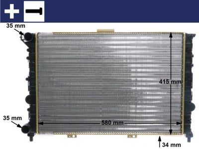 Mahle CR518000S Water Radiator (Alfa Romeo: 156 1.6 1.8 97-06 16V) 8Mk376718-091 — Radiators & Fans