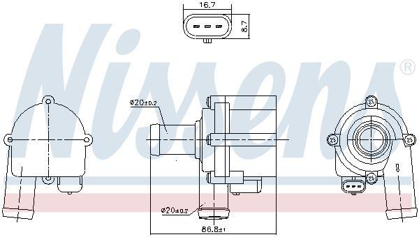 Nissens 832172 Ek Water Pump Audi — Water Pump & Thermostat