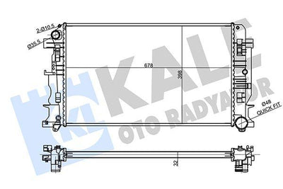 Kale 354980 Radiator Mercedes W906 Sprinter 06 > VW Crafter 2.0/2.5 TDI AC NAC — Radiators & Fans