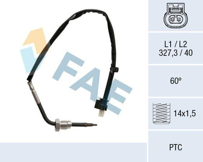 FAE 68027 Exhaust Temperature Sensor Mercedes W204/W212/W218/W639/W906 — Temperature Sensors & Switches