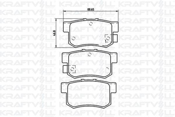 Kraftvoll 07010080 Brake Pad Rear Accord 90 > 98 Legend 87 > 91 Prelude 90 > 96 — Brake Pads