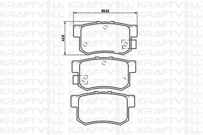 Kraftvoll 07010080 Brake Pad Rear Accord 90 > 98 Legend 87 > 91 Prelude 90 > 96 — Brake Pads