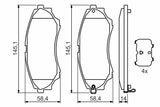 BOSCH 0986494323 Brake Pads - Front for 00 Ranger