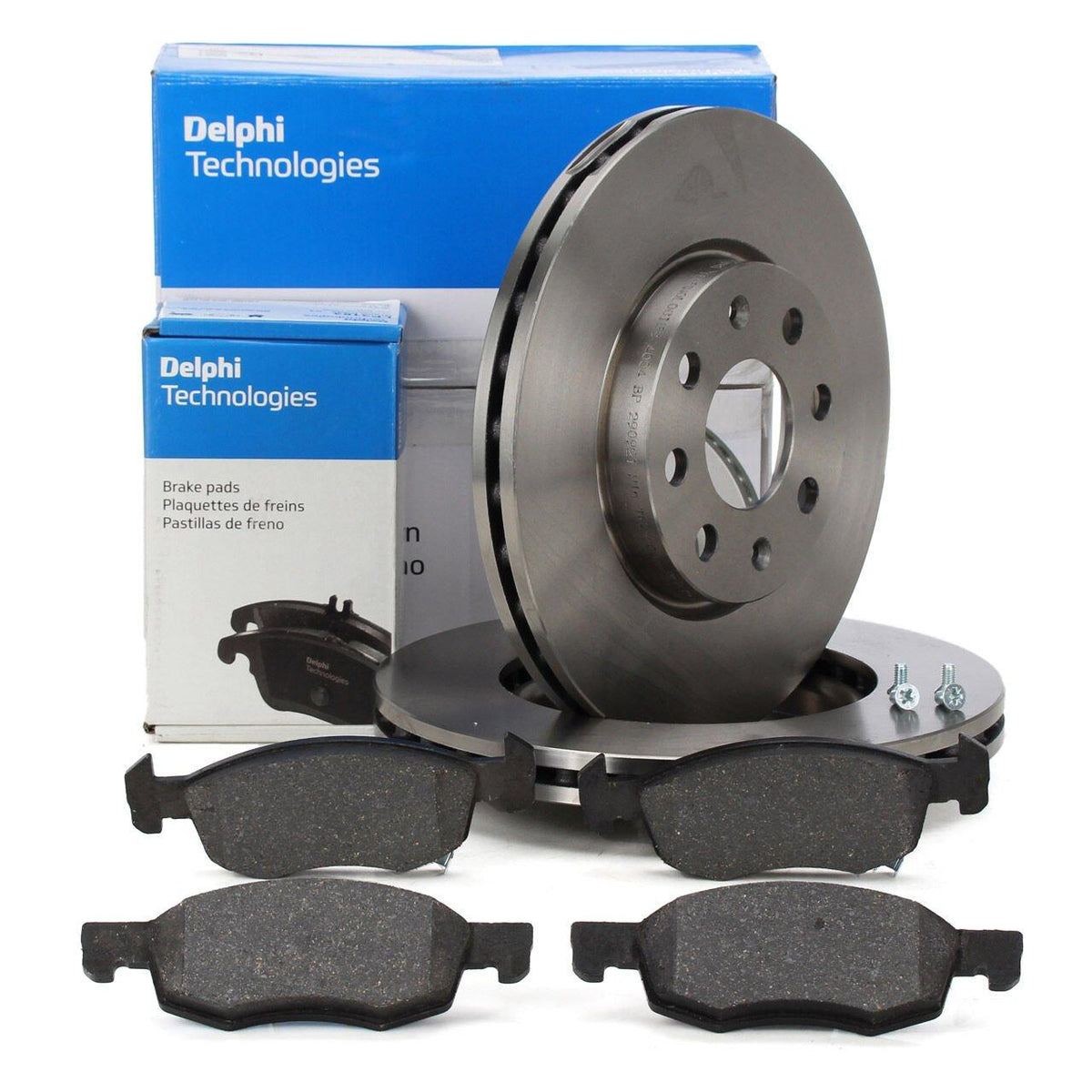 Delphi Opel Corsa E Front Brake Disc / Brake Pad Set 14 Inch 2015-2019 — Brake Rotors & Drums