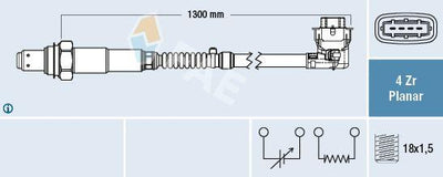 FAE 77609 Oxygen Sensor Konum 2 Astra H Z16let — Oxygen & Air-Fuel